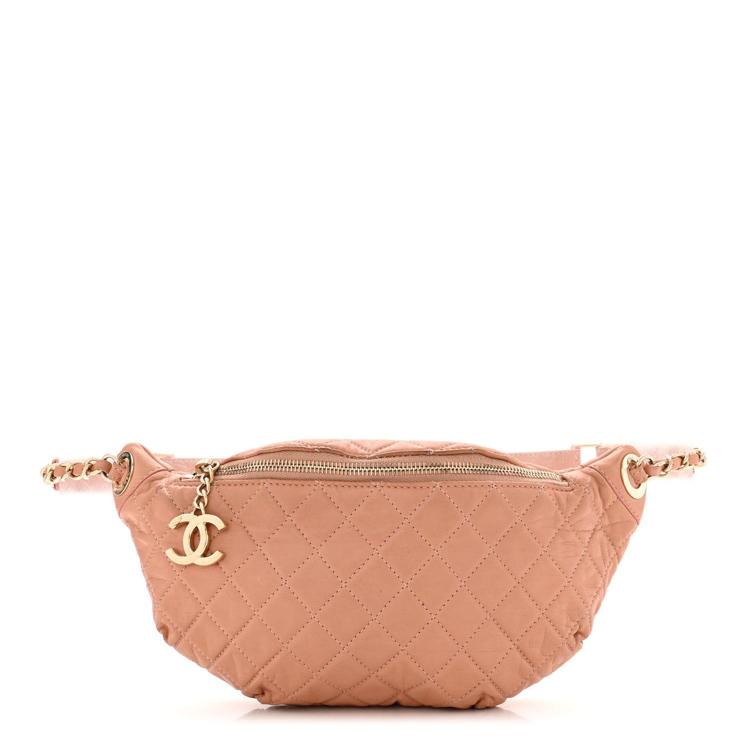 Chanel Calfskin Quilted Banane Waist Bag Fanny Pack Pink 1 of 10
