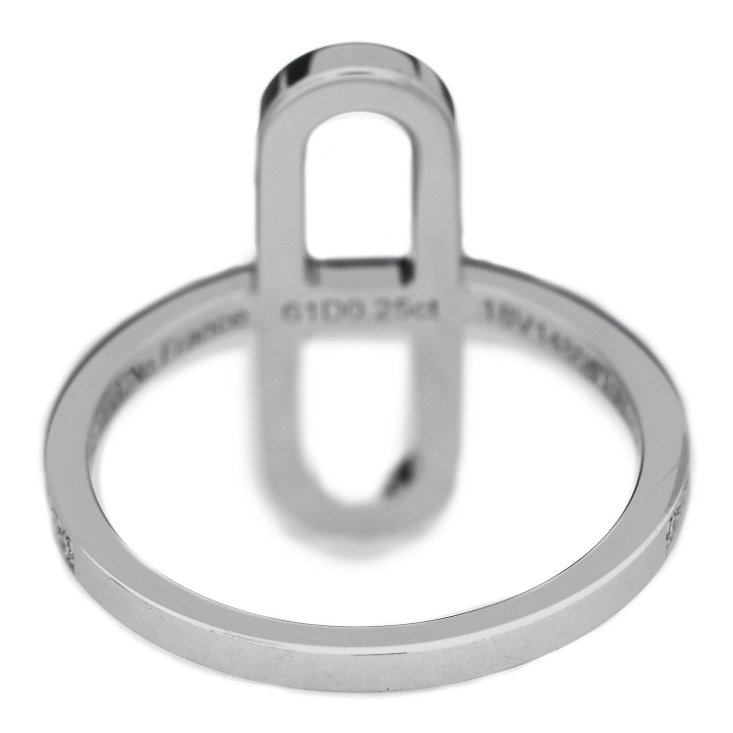 Hermes 18K White Gold Diamond Ever Chaine d'Ancre Ring 53 6.25 3 of 7