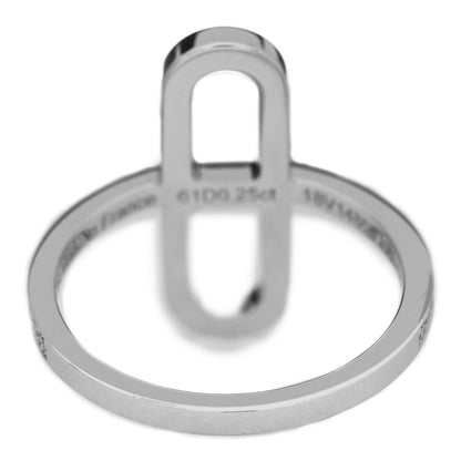 Hermes 18K White Gold Diamond Ever Chaine d'Ancre Ring 53 6.25 3 of 7