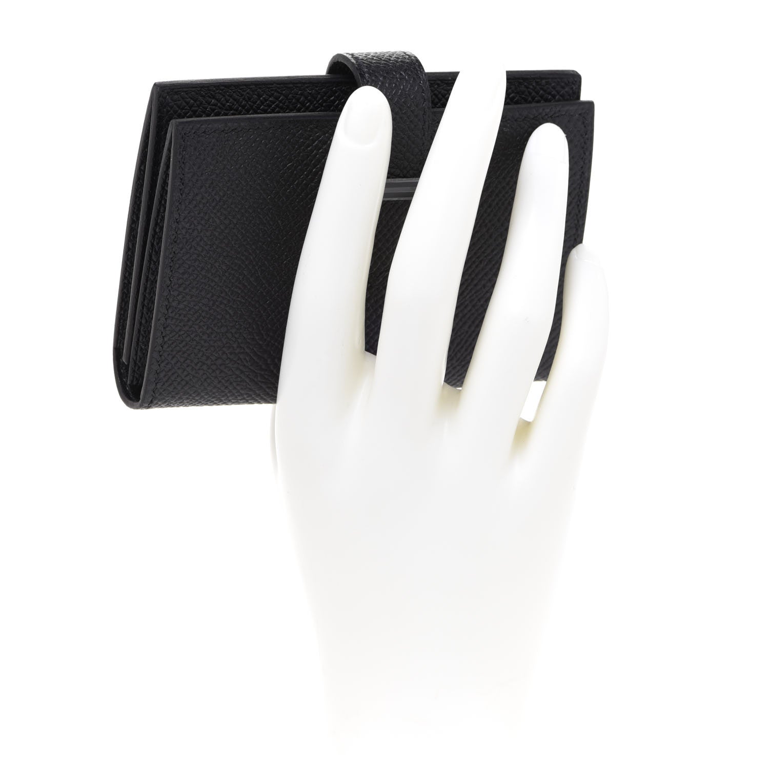 Hermes Epsom Monochrome Bearn Card Holder Wallet Black 2 of 7