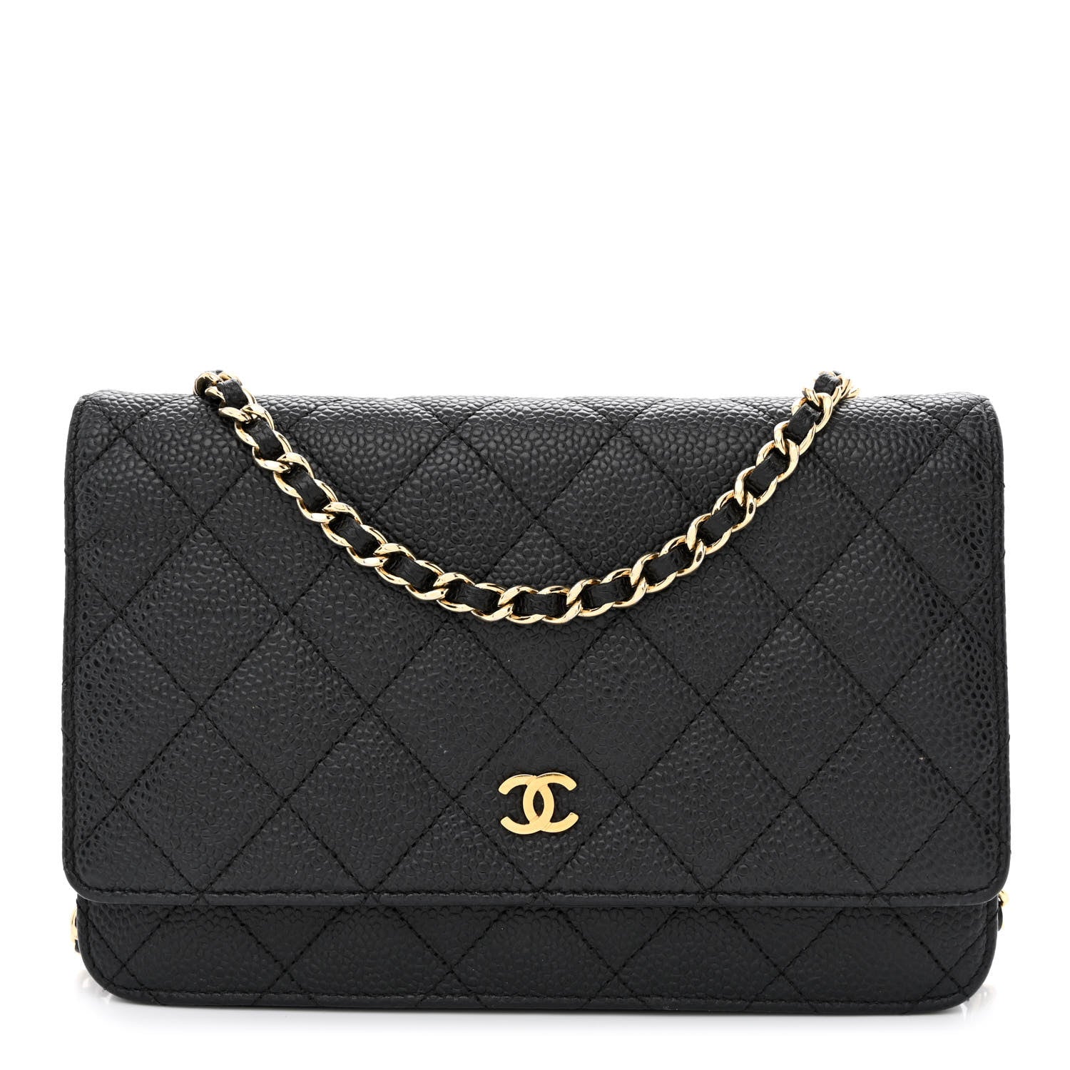 Chanel Caviar Quilted Wallet on Chain WOC Black 1 of 12
