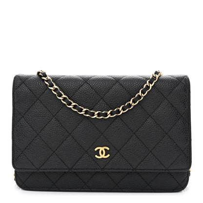 Chanel Caviar Quilted Wallet on Chain WOC Black 1 of 12