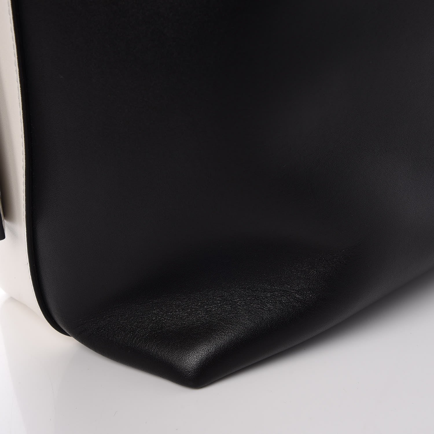 Celine Shiny Smooth Calfskin Small Twisted Cabas White Black 13 of 13
