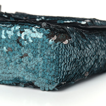 Chanel Sequin Lambskin Mini Flap Blue Black 10 of 17