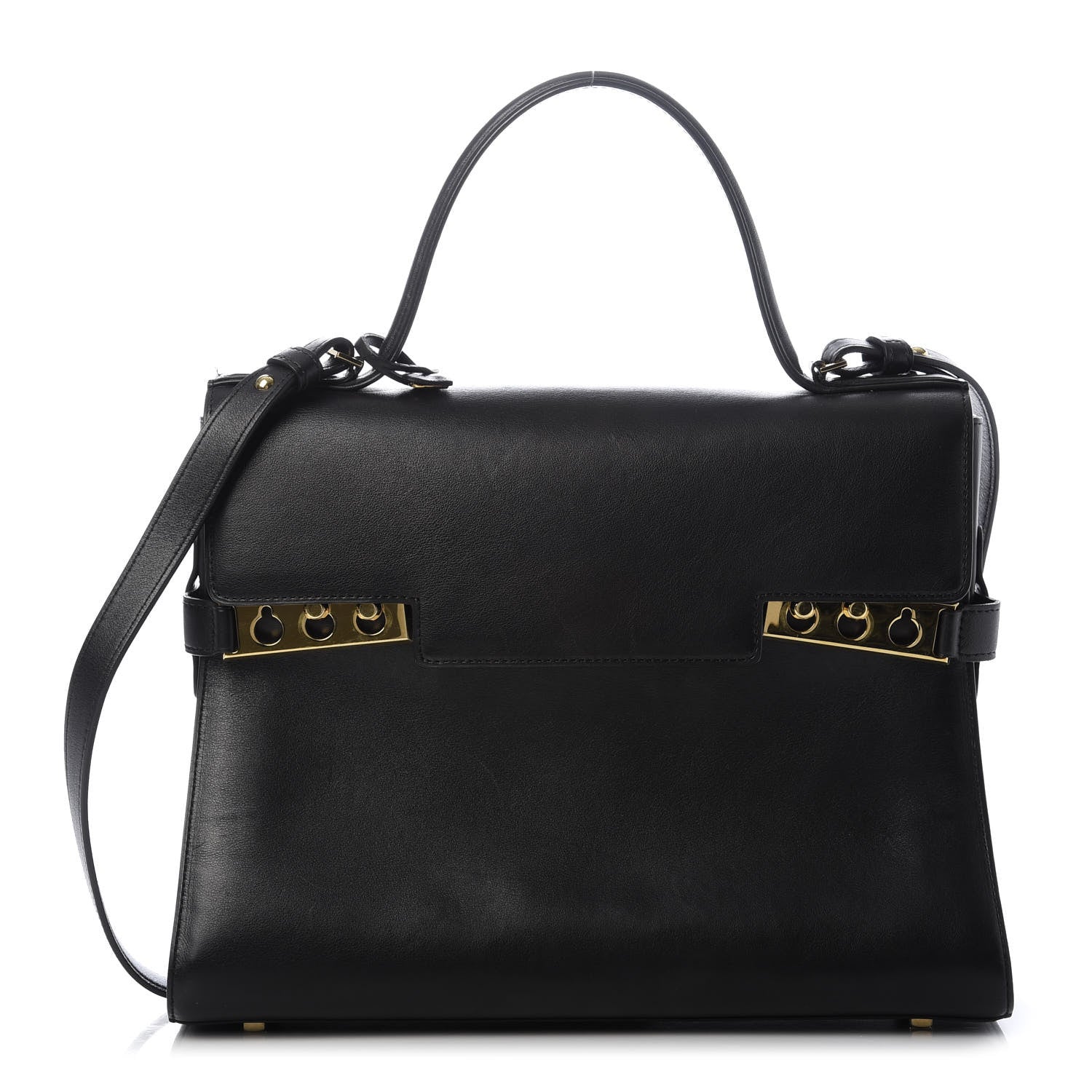 Delvaux Smooth Calfskin GM Tempete Satchel Black 1 of 9