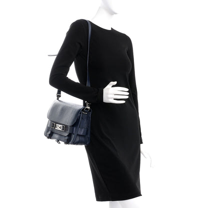 Proenza Schouler Linosa Calfskin PS11 Classic Shoulder Bag Navy 2 of 11