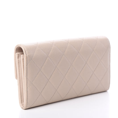 Chanel Caviar Quilted Large Golden Class Gusset Flap Wallet Light Beige 2 of 8