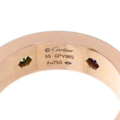 Cartier 18K Pink Gold Sapphire Garnet Amethyst 5.5mm LOVE Ring 55 7.25 4 of 5