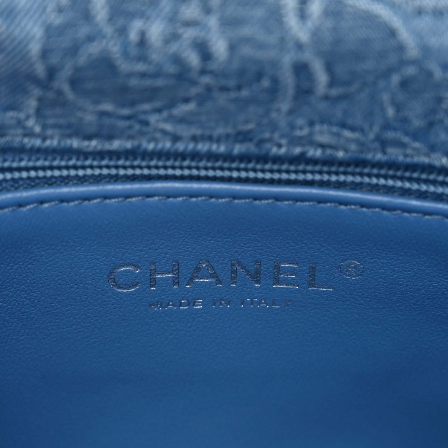 Chanel Denim Quilted Medium Camellia Sweetheart Flap Blue 7 of 10