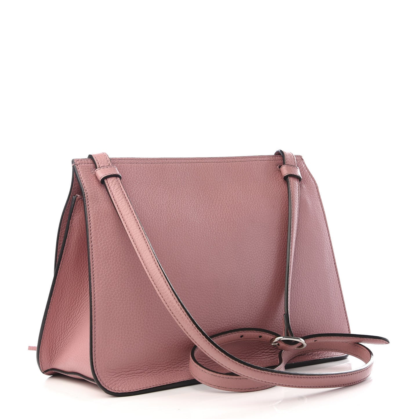 Cellarius Calfskin Medium Bamboo Daily Flap Shoulder Bag Carmine Rose