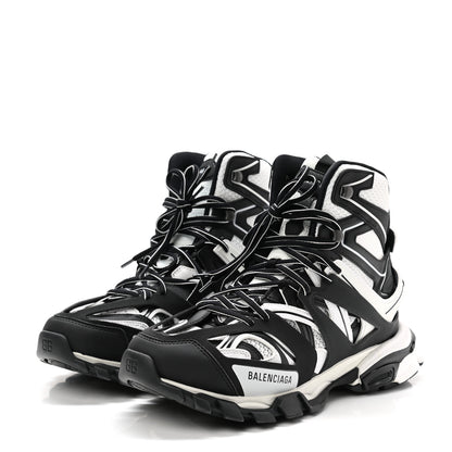 Balenciaga Mesh Nylon Mens Track Hike Sneakers 43 Black White 3 of 9