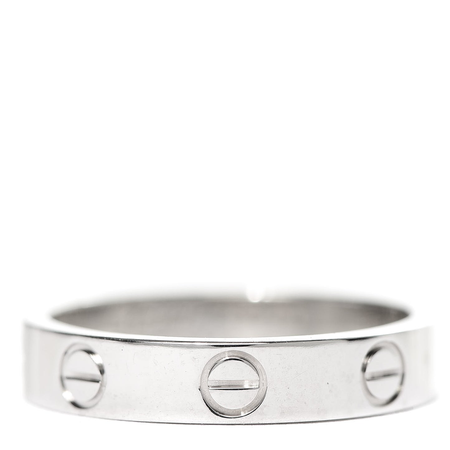 18K White Gold 3.5mm LOVE Wedding Band Ring 51 5.75