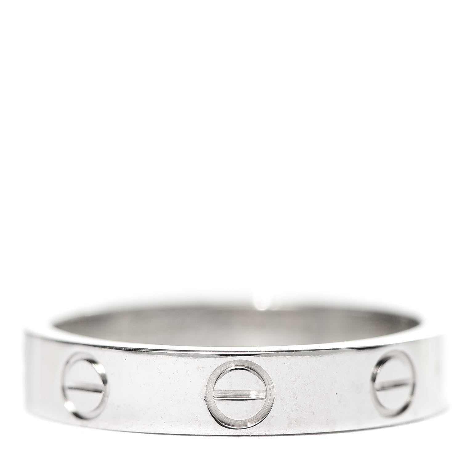 Cartier 18K White Gold 3.5mm LOVE Wedding Band Ring 51 5.75 1 of 4