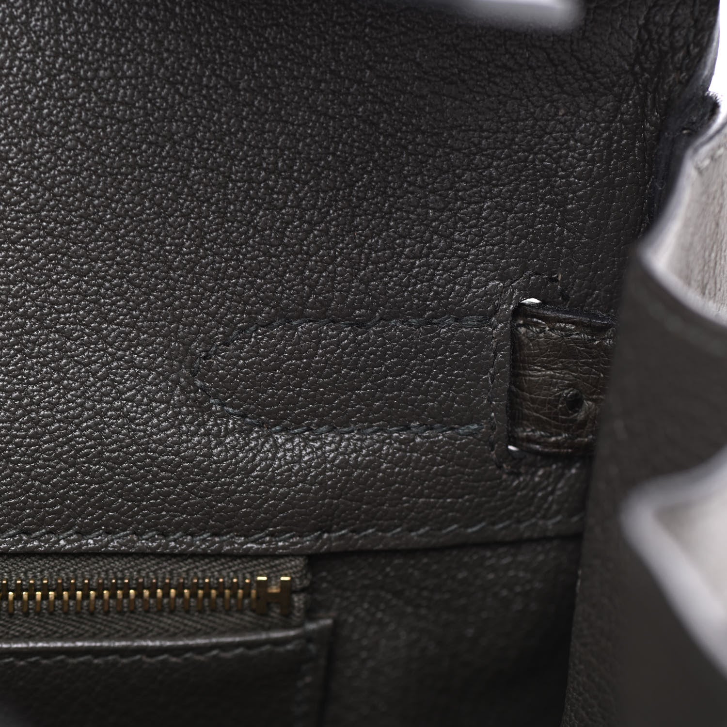 Hermes Ostrich Birkin 30 Vert Olive 18 of 32