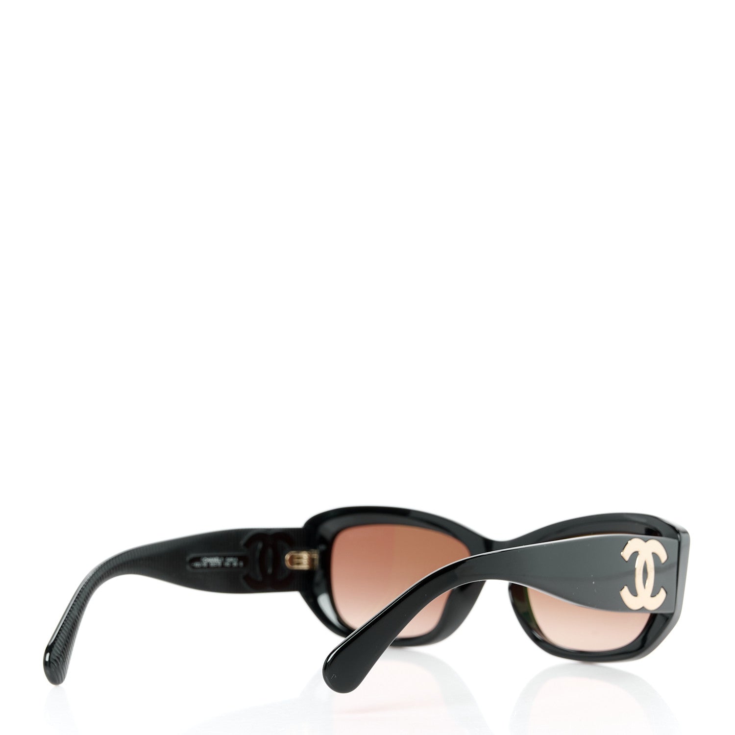 Chanel Acetate Rectangle Sunglasses 5493 Black Brown 1729690