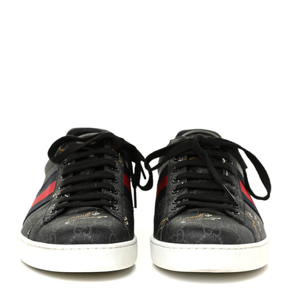 Gucci GG Supreme Monogram Tiger Ayers Web Mens New Ace Sneakers 9 Black 2 of 18