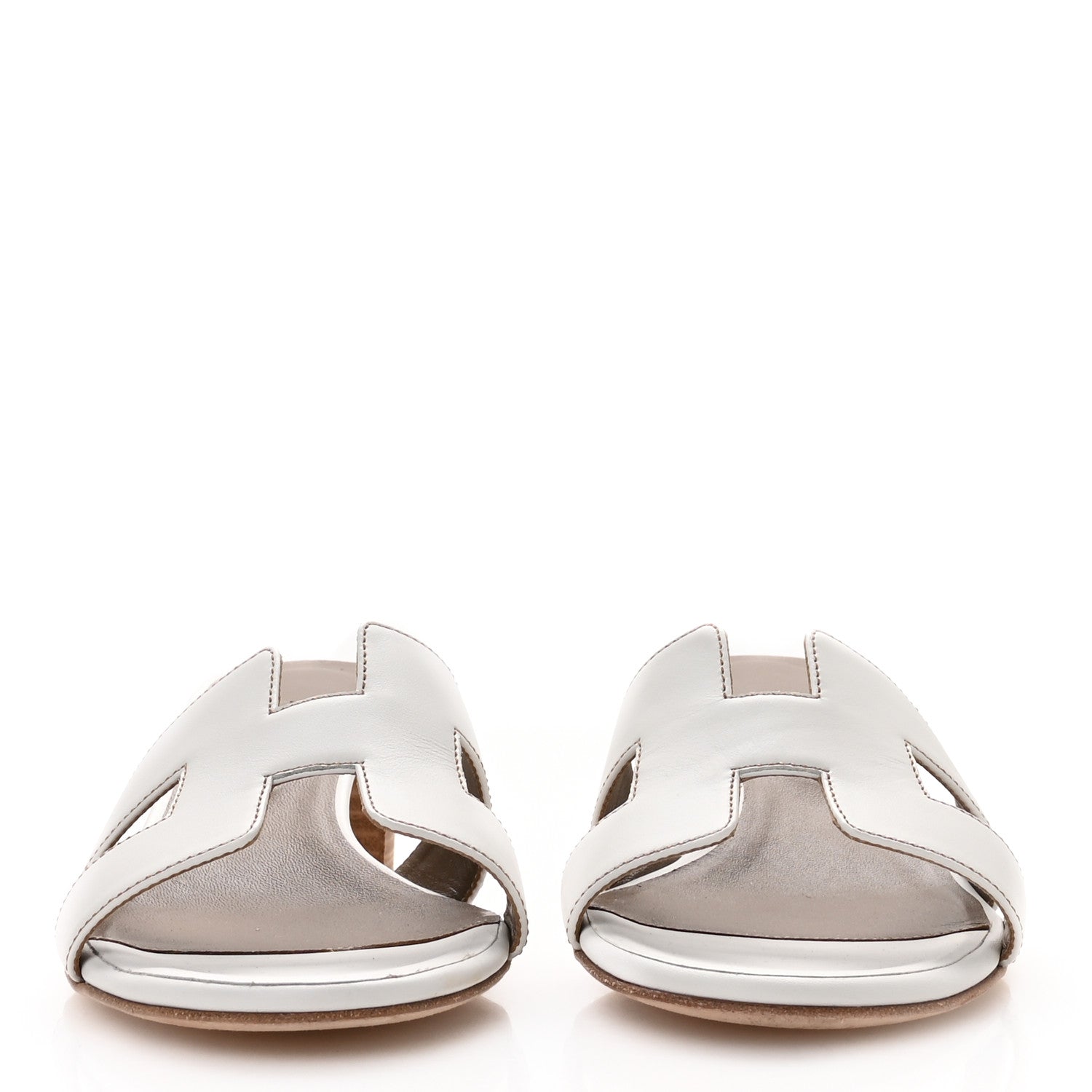 Hermes Calfskin Oasis Sandals 36.5 White 1770188 – FASHIONPHILE