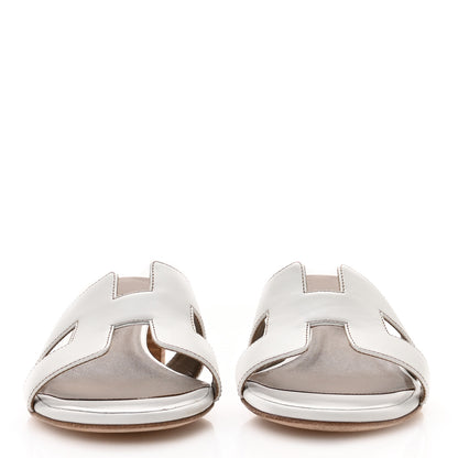 Hermes Calfskin Oasis Sandals 36.5 White 3 of 8