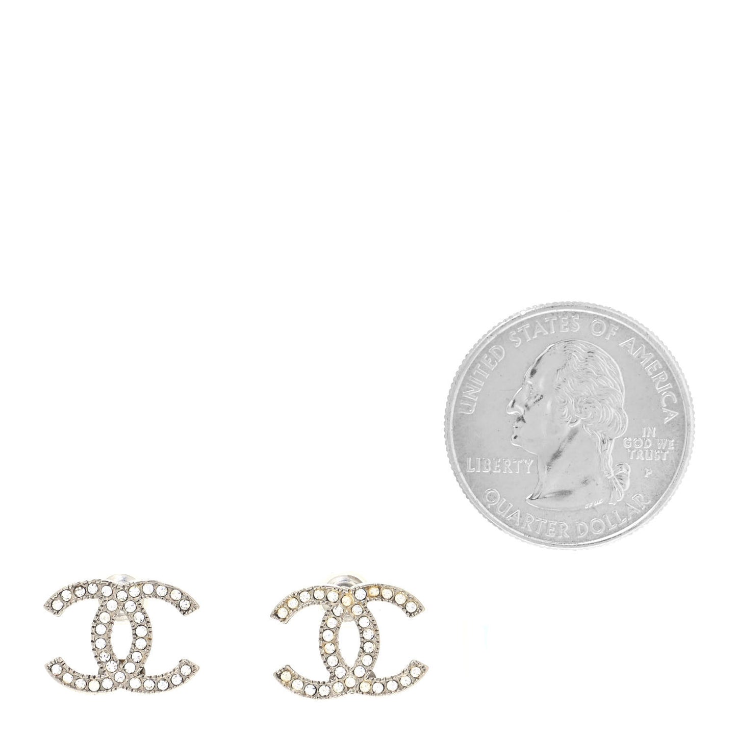 Crystal CC Earrings Gold