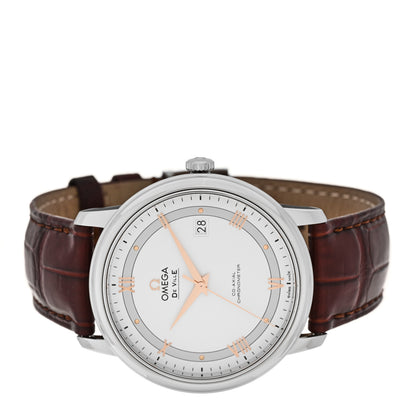 Omega Stainless Steel Alligator 39.5mm De Ville Prestige Automatic Watch Silver 424.13.40.20.02.002 Silver 2 of 4