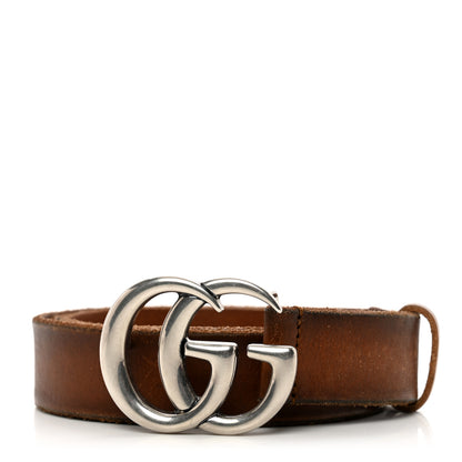 Gucci Cuoio Toscano Nickel Double Double G 30mm Belt 90 36 Cuir 1 of 6