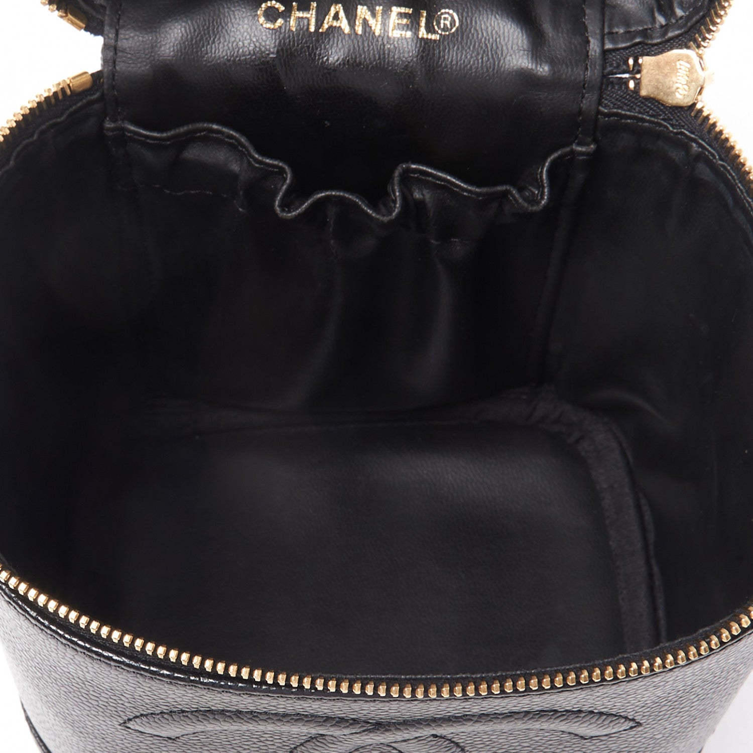 Chanel Caviar Vanity Cosmetic Case Black 6 of 9