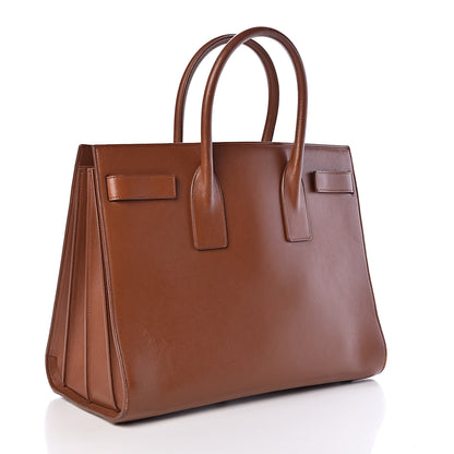 Saint Laurent Calfskin Large Sac De Jour Carryall Cognac 3 of 12