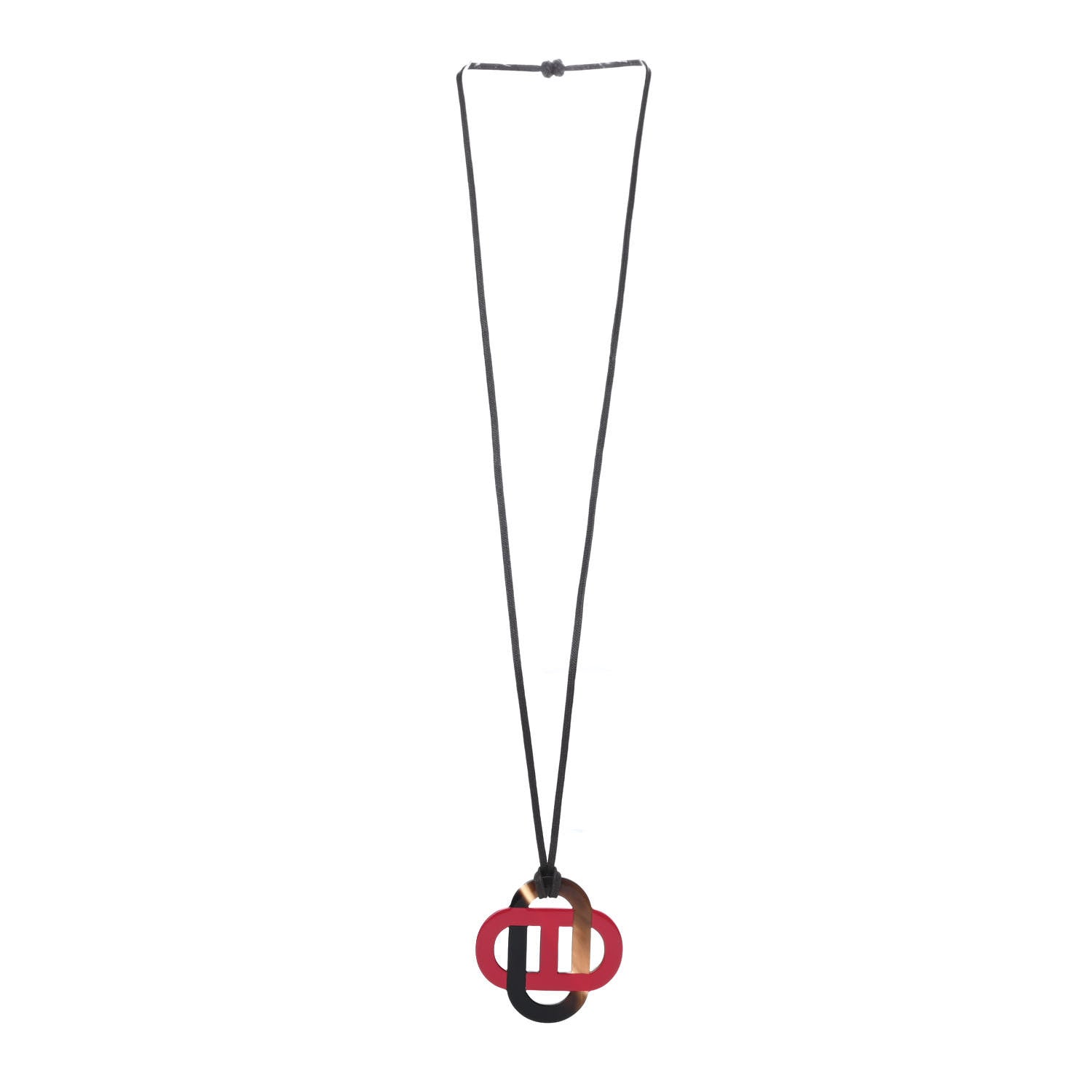 Hermes Buffalo Horn Isatis Pendant Necklace 3 of 6