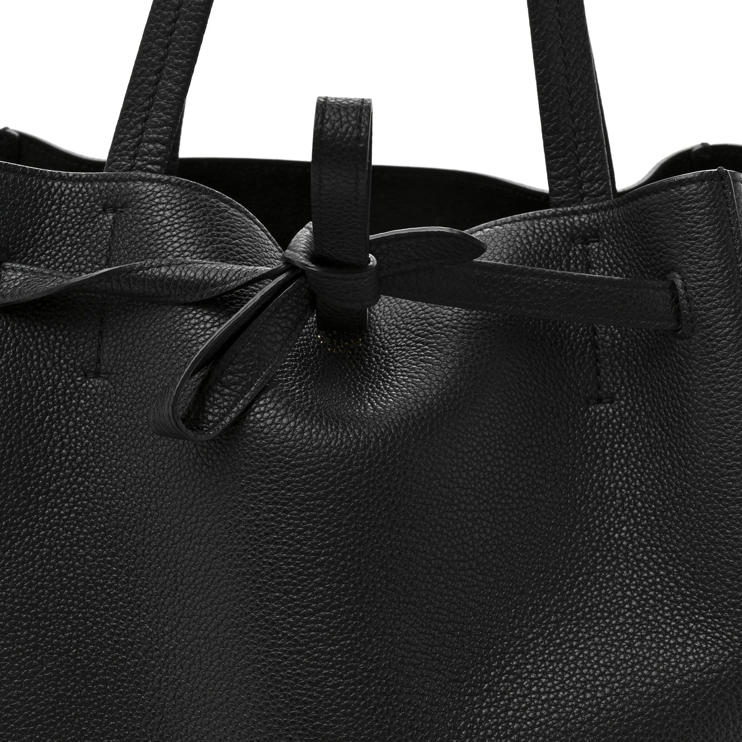 Celine Soft Grained Calfskin Small Belt Cabas Phantom Black 8 of 12
