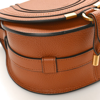 Chloe Grained Calfskin Small Marcie Saddle Bag Tan 7 of 8