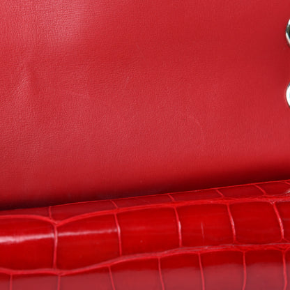 Chanel Alligator Jumbo Double Flap Red 11 of 19