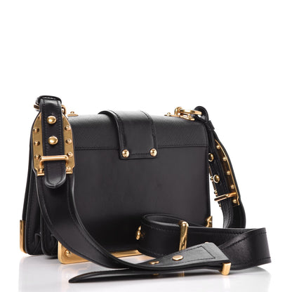 Prada City Calf Saffiano Cahier Bag Black 3 of 7