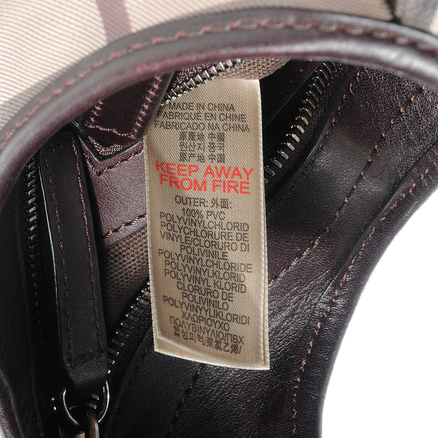Smoked Check Brooklyn Hobo Trench Plum