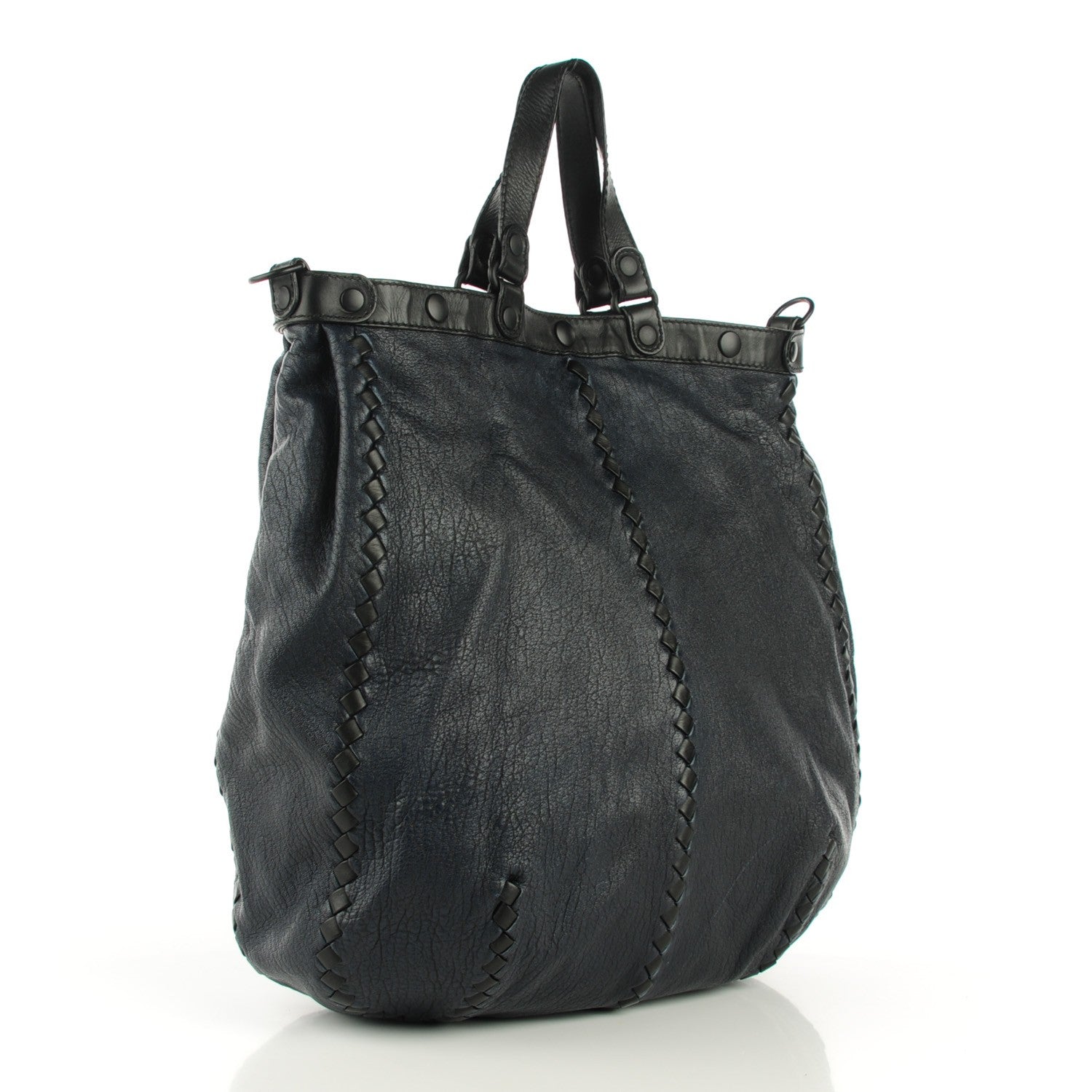 Bottega Veneta Lambskin Intrecciato Tote Celeste 3 of 8