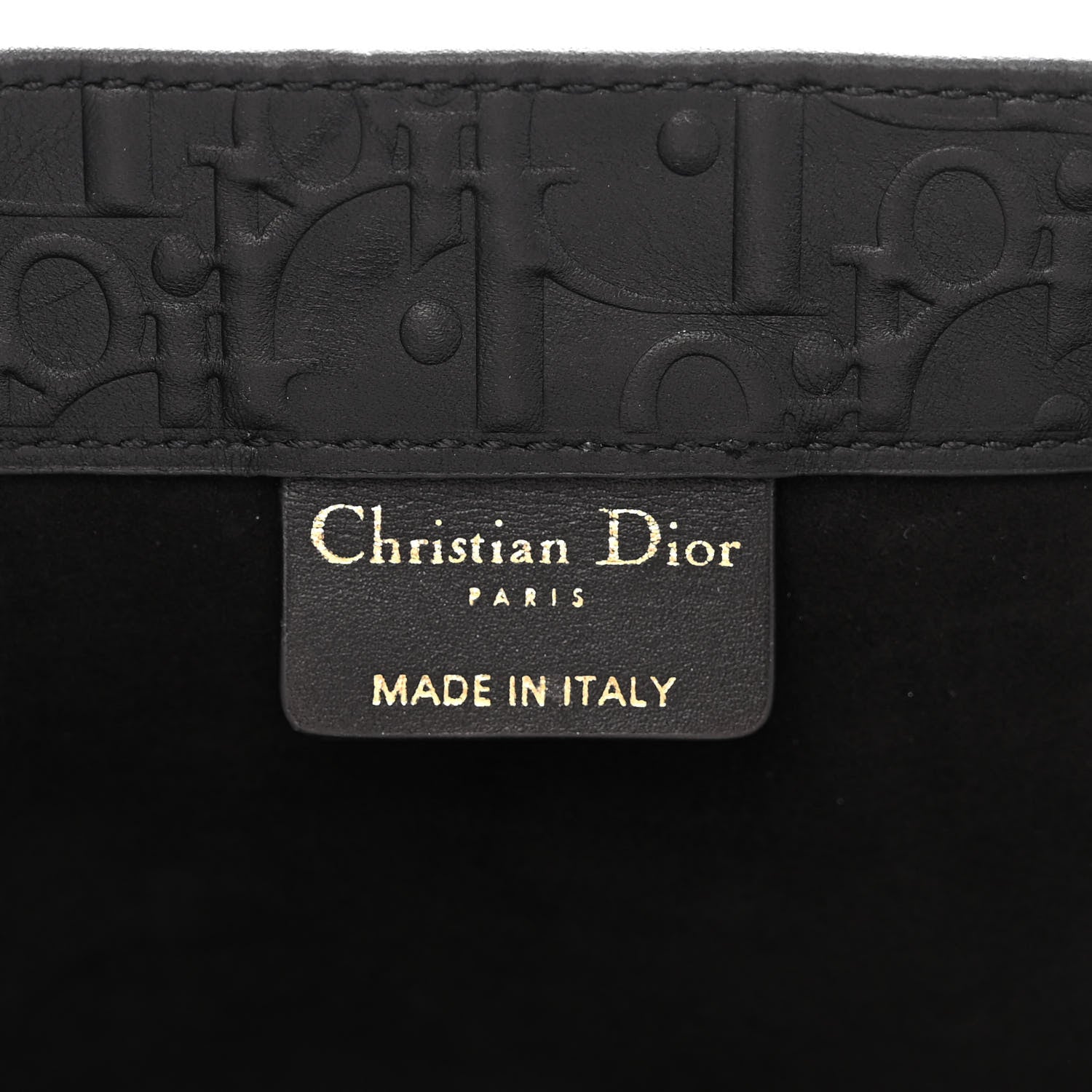 Christian Dior Oblique Calfskin Embossed Large Book Tote Black 6 of 11