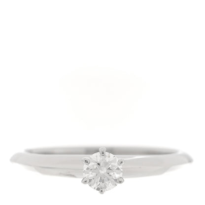 Tiffany Platinum Diamond .22ct Solitaire Engagement Ring 47 4 1 of 6