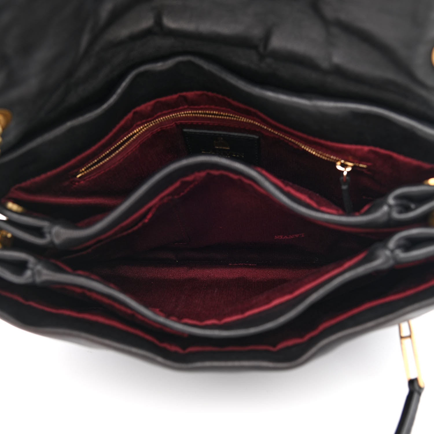 Lanvin Lambskin Quilted Medium Sugar Flap Shoulder Bag Black 6 of 11