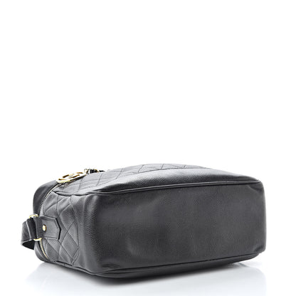 Chanel Caviar Quilted Vanity Train Case Shoulder Bag Black 4 of 22