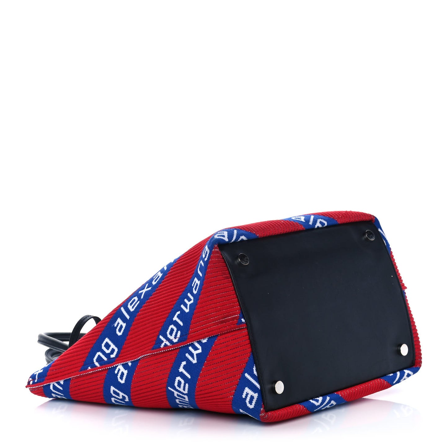 Knit Jacquard Diagonal Logo Roxy Tote Red Blue