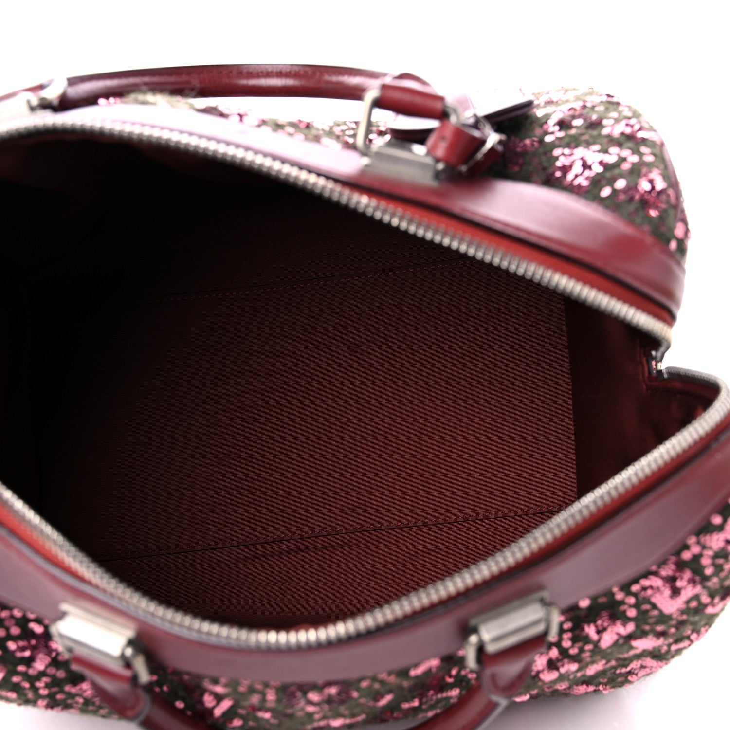 Louis Vuitton Sequin Monogram Sunshine Express Speedy Burgundy 5 of 15
