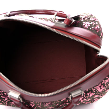 Louis Vuitton Sequin Monogram Sunshine Express Speedy Burgundy 5 of 15
