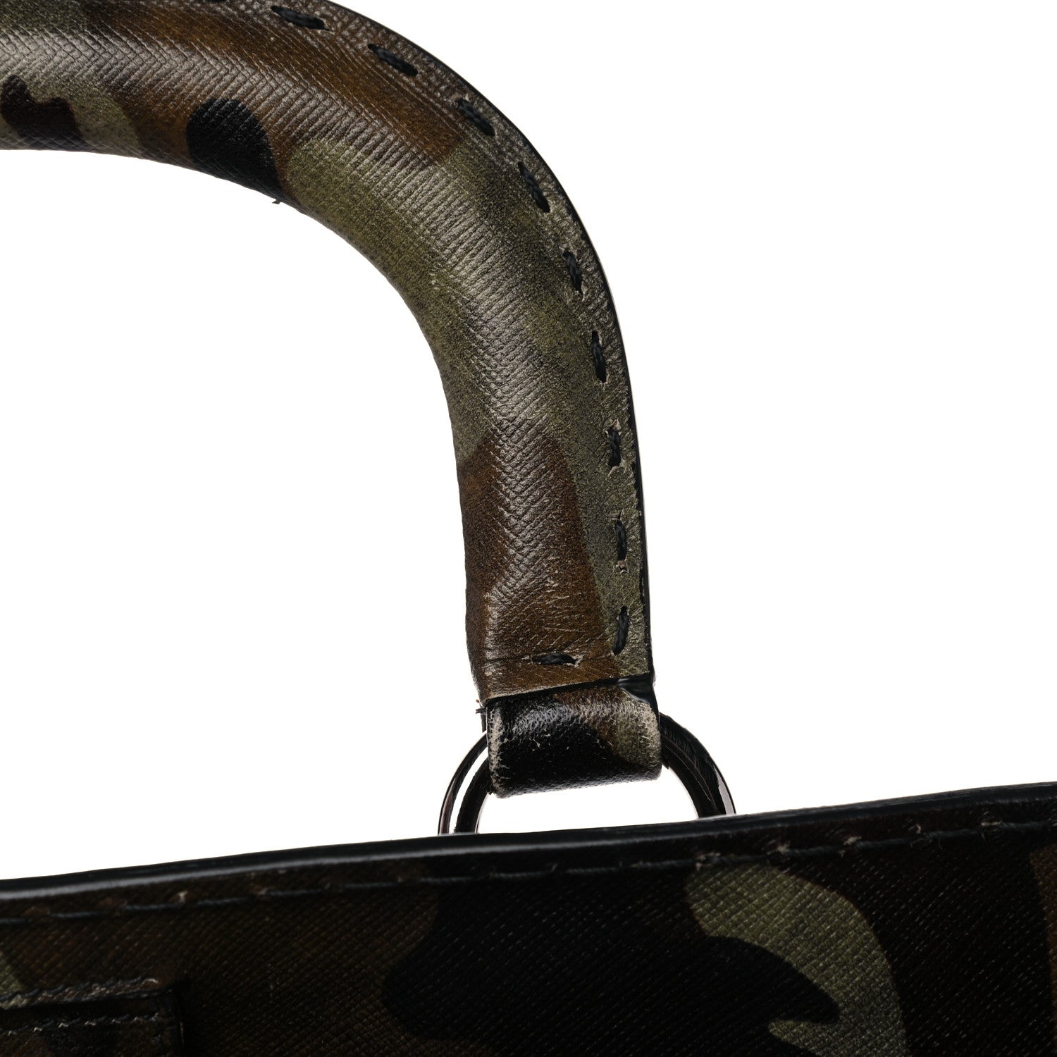 Prada Saffiano Camouflage Military Tote Mimetico 16 of 20