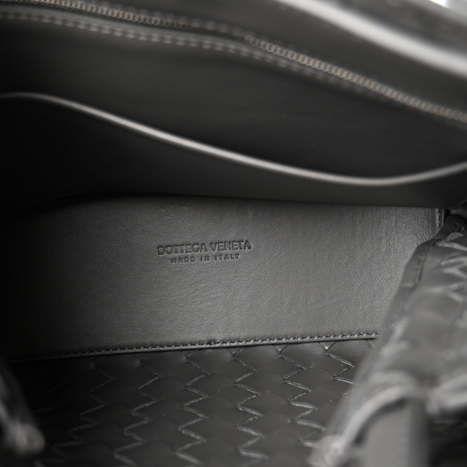 Bottega Veneta Suede Intrecciato Small Andiamo Shoulder Bag Graphite 4 of 8