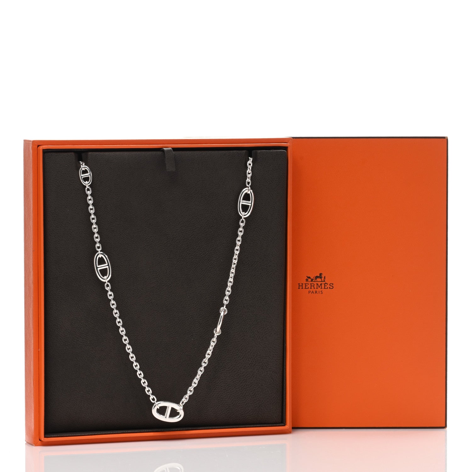 Hermes Sterling Silver Farandole Necklace 80 4 of 4