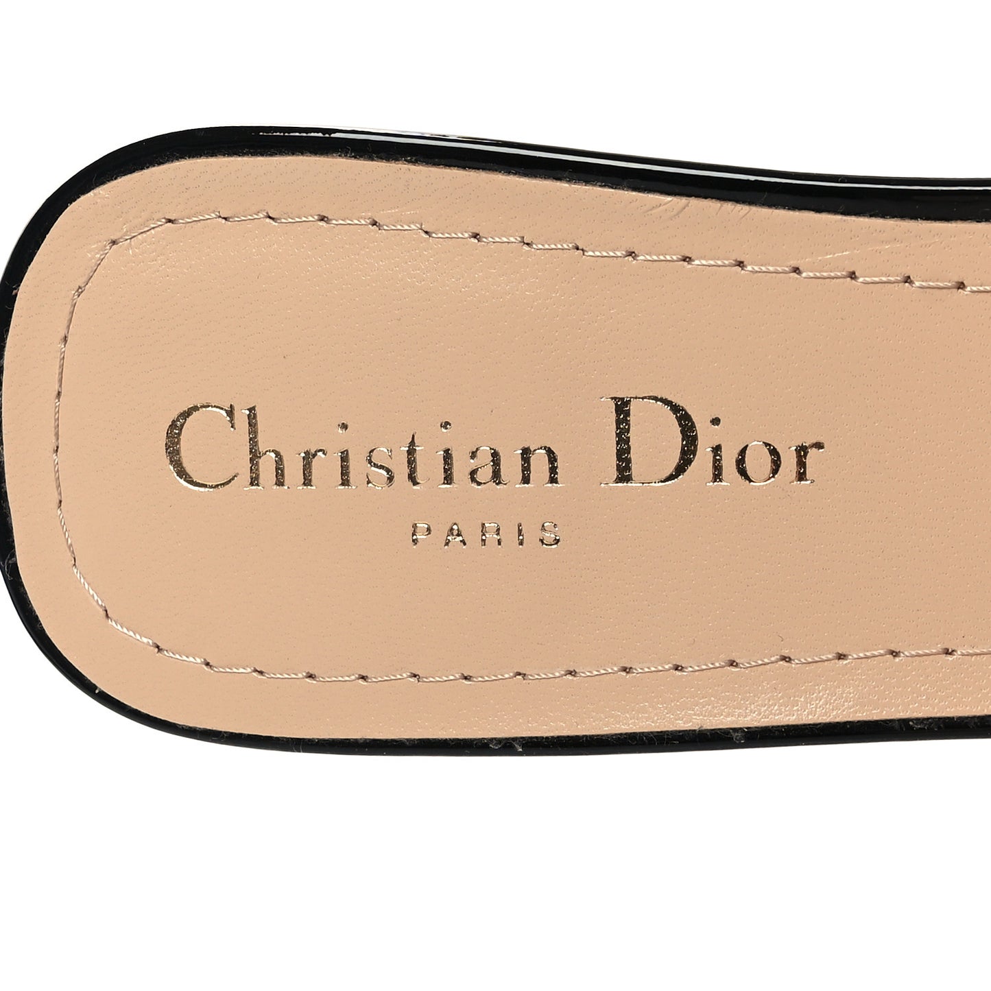 Patent C'est Dior 50mm Slide Sandals 41.5 Black