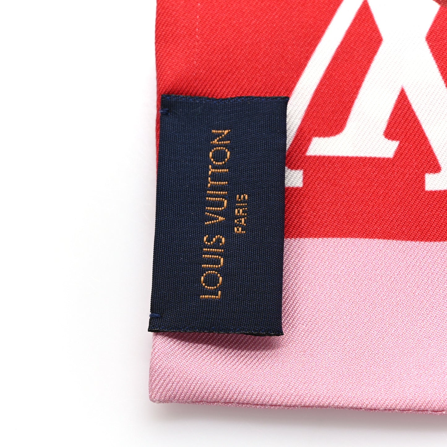 Silk Monogram Giant Confidential Bandeau Red