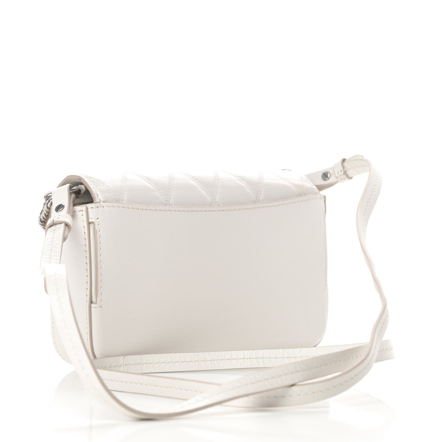 Goatskin Quilted GV3 Mini Pocket Convertible Bag White