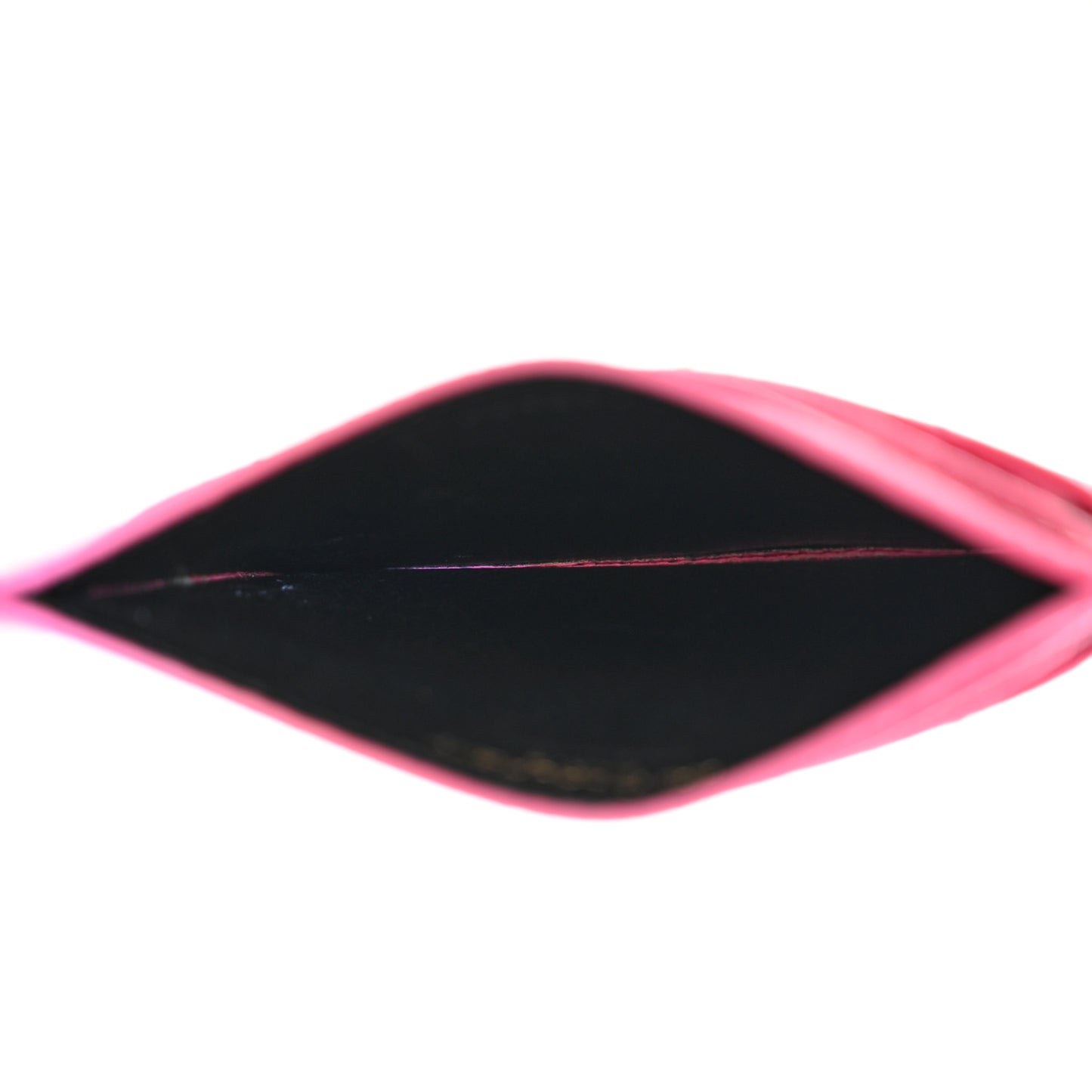 Grain De Poudre Matelasse Chevron Monogram Credit Card Case Fresh Fuxia