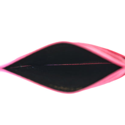 Saint Laurent Grain De Poudre Matelasse Chevron Monogram Credit Card Case Fresh Fuxia 5 of 9