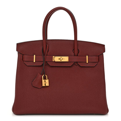 Hermes Togo Birkin 30 Rouge H 1 of 13